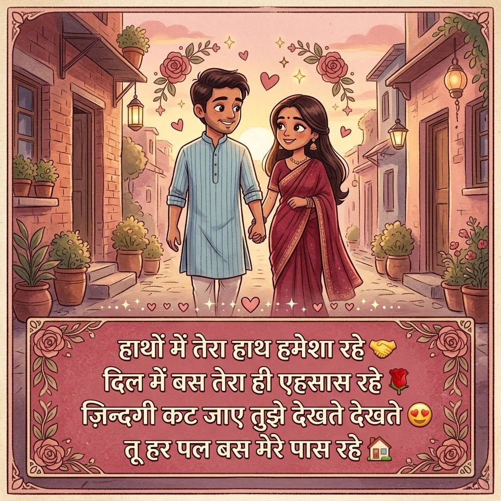 Cute and emotional love shayari for couples