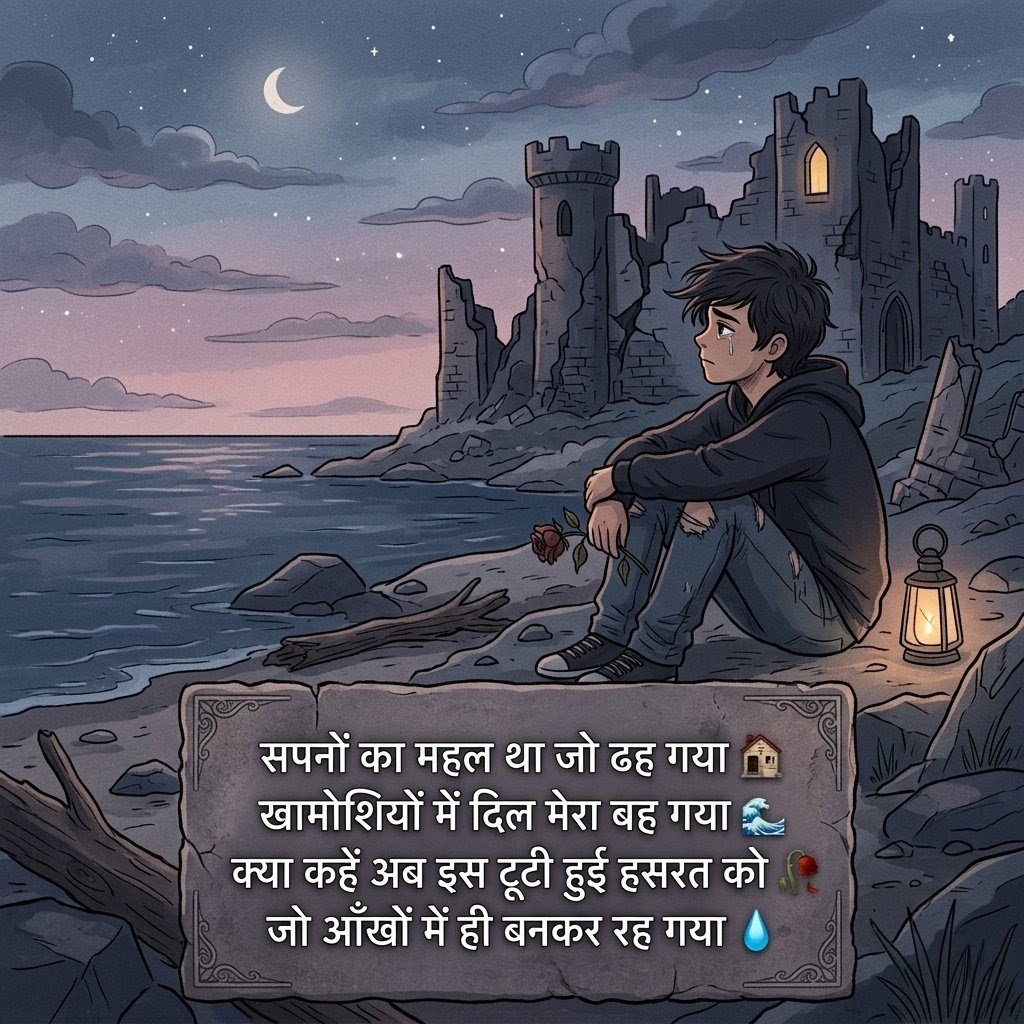 Urdu poetry on broken dreams and feelings