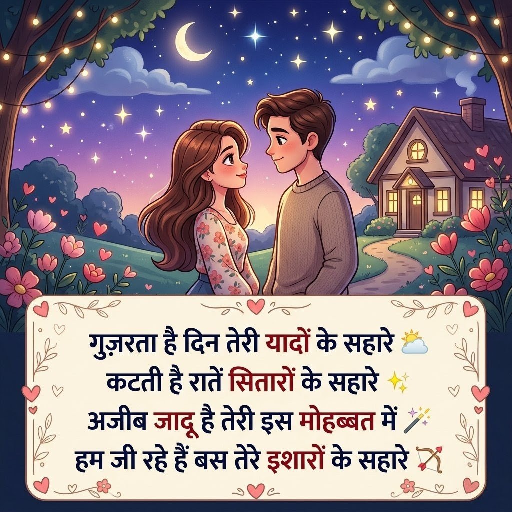 Romantic Hindi Ishq Shayari for Copy Paste