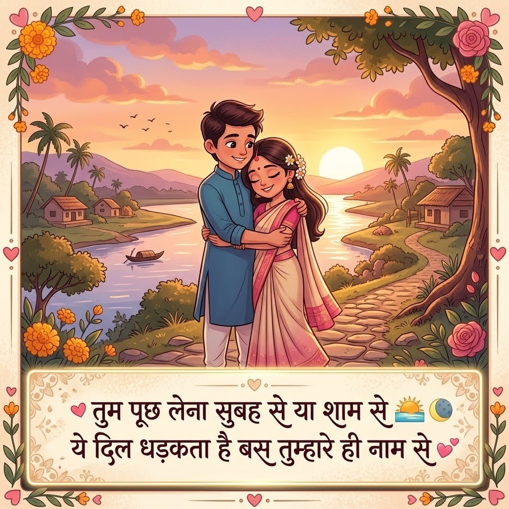 Romantic 2 Line Love Shayari With Pictures