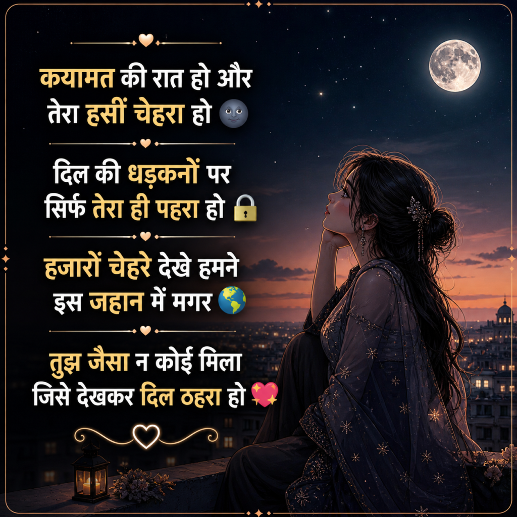 Beautiful face shayari text for easy copy paste