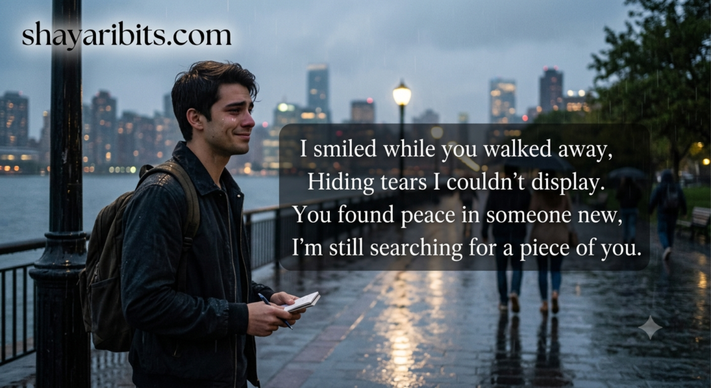 Sad boy thinking after breakup